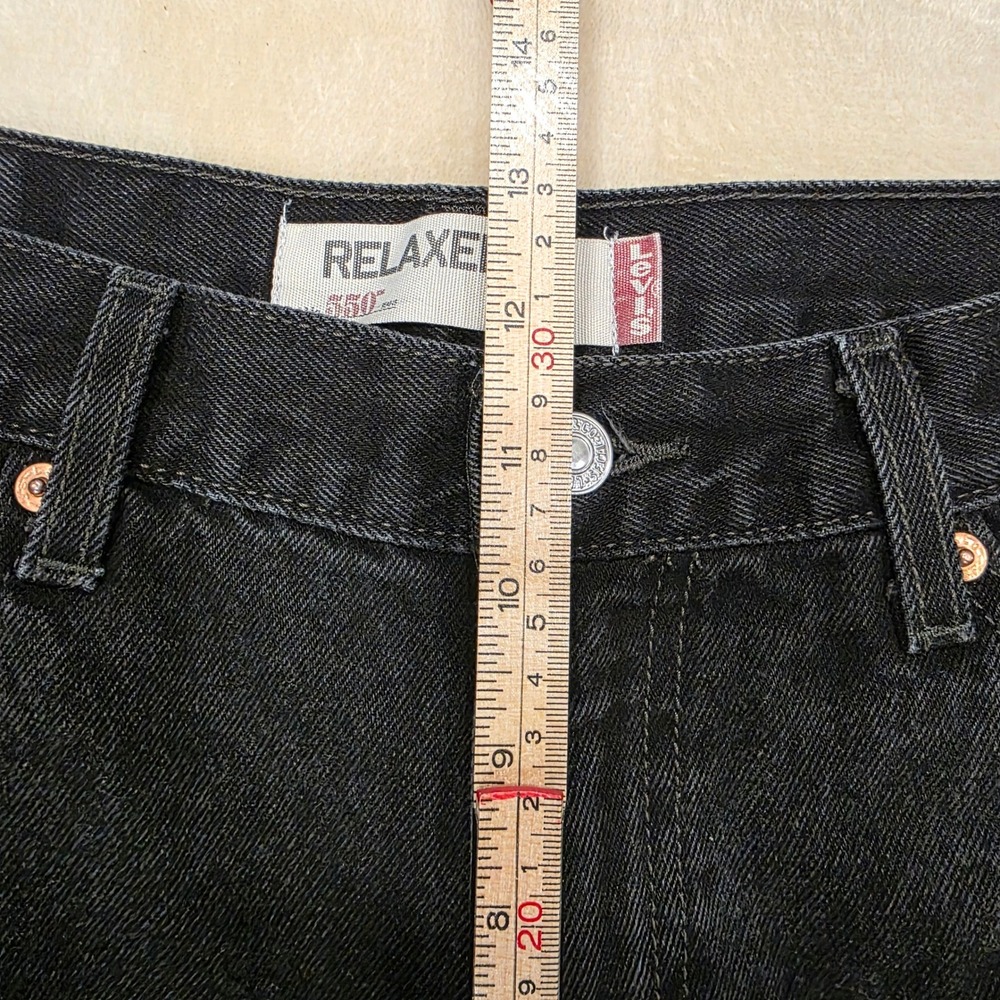 Vintage Levi's 550 Relaxed Fit Black Jeans Mens 34x34 Tapered Leg 00550-0260 Y2K - Picture 4 of 10